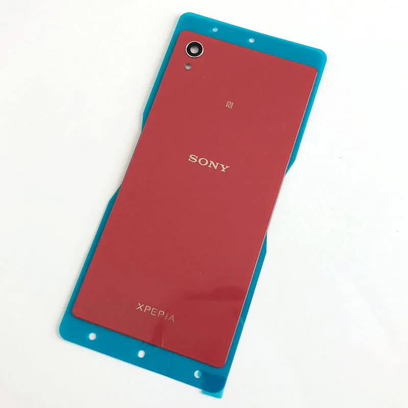 sony Xperia M4 Aqua Plactic крышка батареи задняя дверь задняя крышка корпуса для sony Xperia M4 запасные части с логотипом - Цвет: red