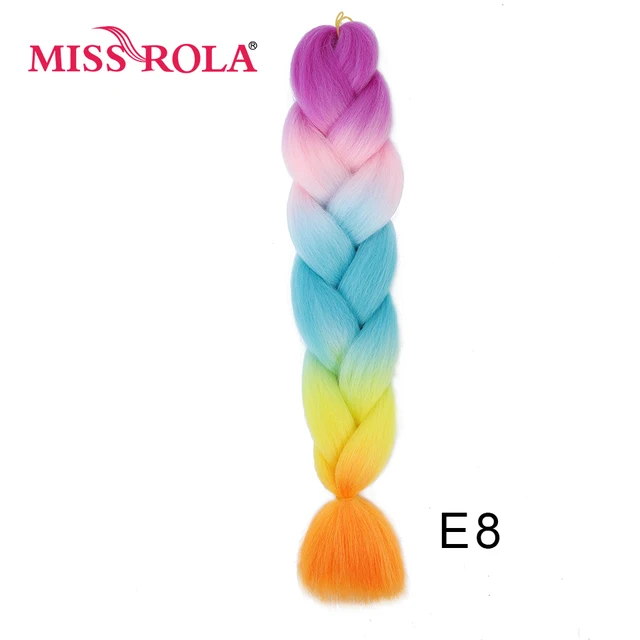 New Colors Synthetic Glowing Hair Twist Braids Ombre Color For white Women Braiding Hair Extensions Jumbo Braids KaneKalon Hair E8