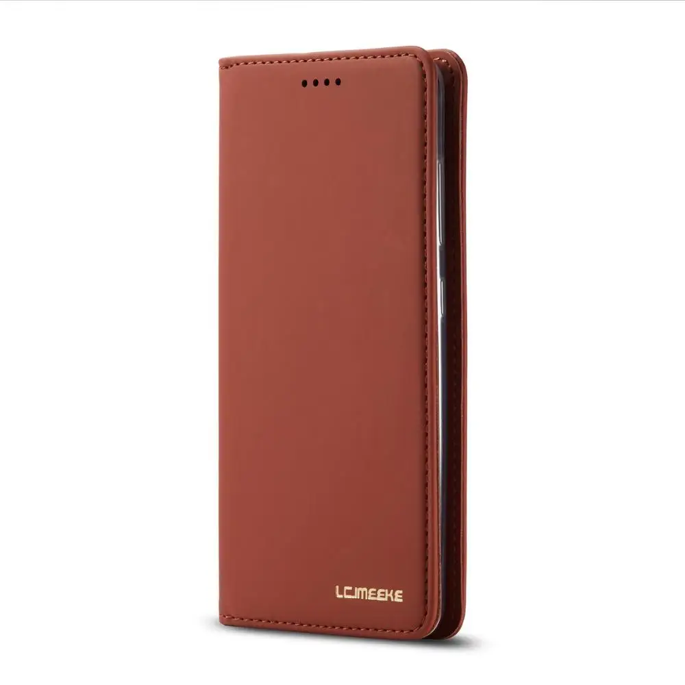 Из искусственной кожи чехол-книжка для телефона с кошельком для мобильного телефона Корпус чехол для Samsung Galaxy A70 A50 A40 A30 A20 A10 M10 Примечание 10 Plus Note 9 - Цвет: Brown