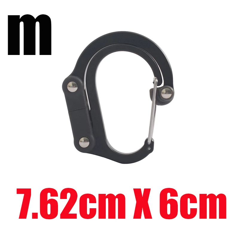 Hybrid Gear Clip - Carabiner Rotating Hook Clip Non-Locking Strong Clips for Camping Fishing Hiking Travel Backpack Out 3