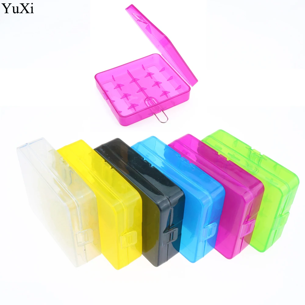 

YuXi 4 slots 18650 8x 16340 Battery Case Plastic Transparent Hard Blue Battery Case Holder Storage 18650 Box Thicken
