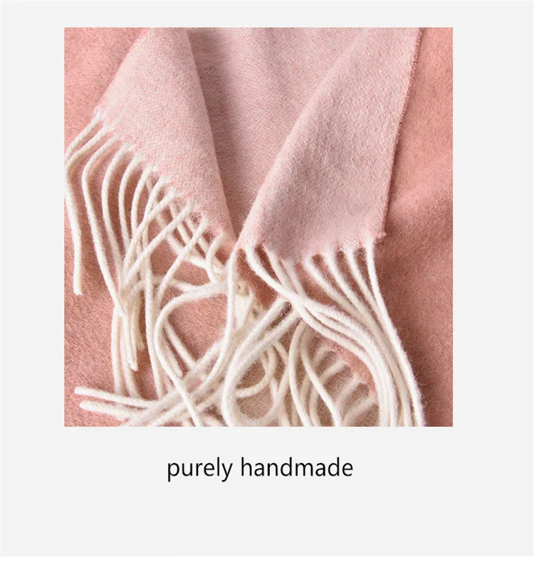 ARiby, шарф из чистой шерсти, женский зимний, модный,, высококачественная шерсть, дикая, двусторонний, однотонный, кашемировый, утолщенный, теплый шарф