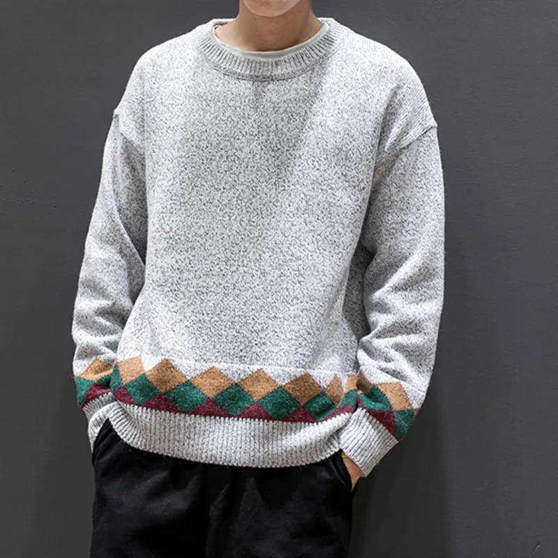 Winter Sweater Men Warm Fashion Casual Knit Sweater Sweter Man Clothes Streetwear Loose Long-sleeved Pullover Men M-3XL Winter Sweater Men Warm Fashion Casual Knit Sweater Sweter Man Clothes Streetwear Loose Long-sleeved Pullover Men M-3XL