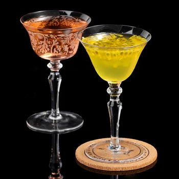 

Crystal Cocktail Wine Cup Goblet Glass Vintage Party Wine Glass Martini Wedding Verre Champagne Pour Mariee Barware AD50WG