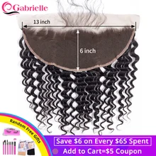 Gabrielle 13x6 фронтальные кружевные предварительно выщипанные волосы с волосами младенца бразильские глубокая волна человеческие волосы фронтальные remy волосы для наращивания