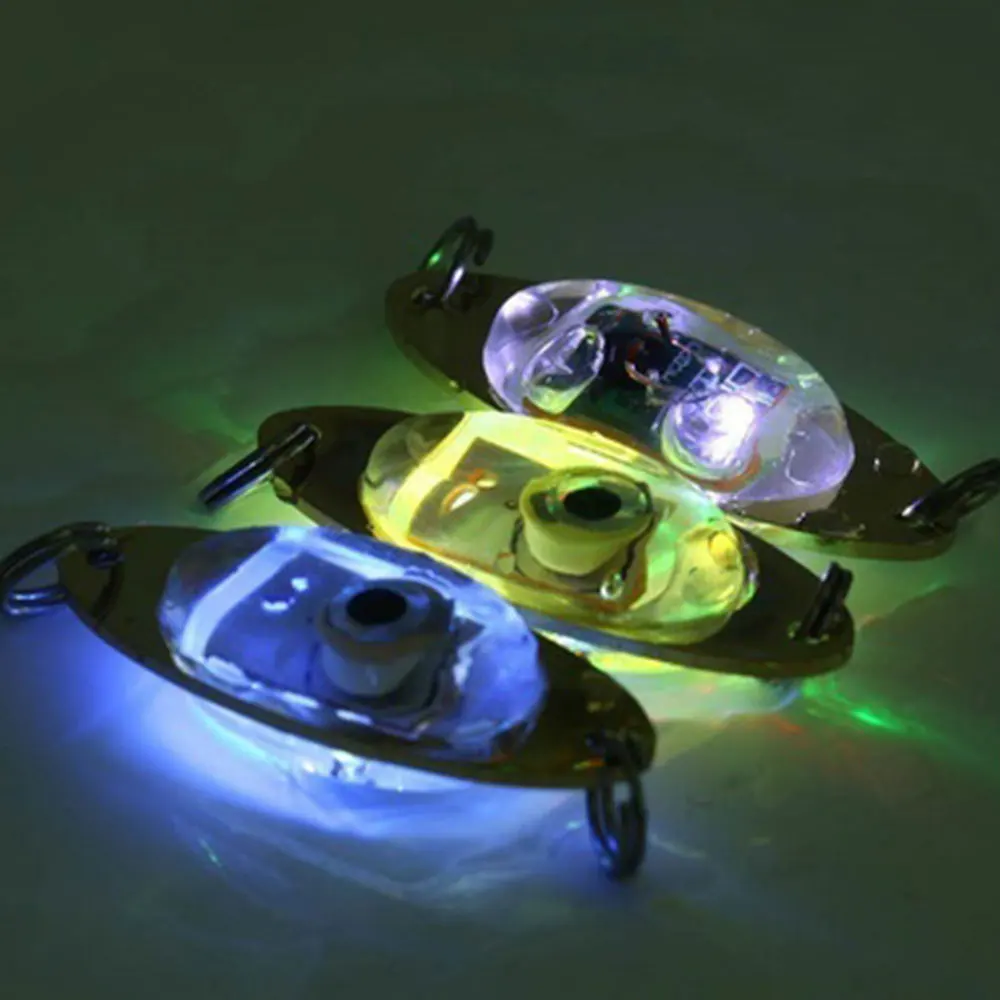 Artificial LED Underwater Eye Shape Fishing Lure Attract Bait Fish Light Tools