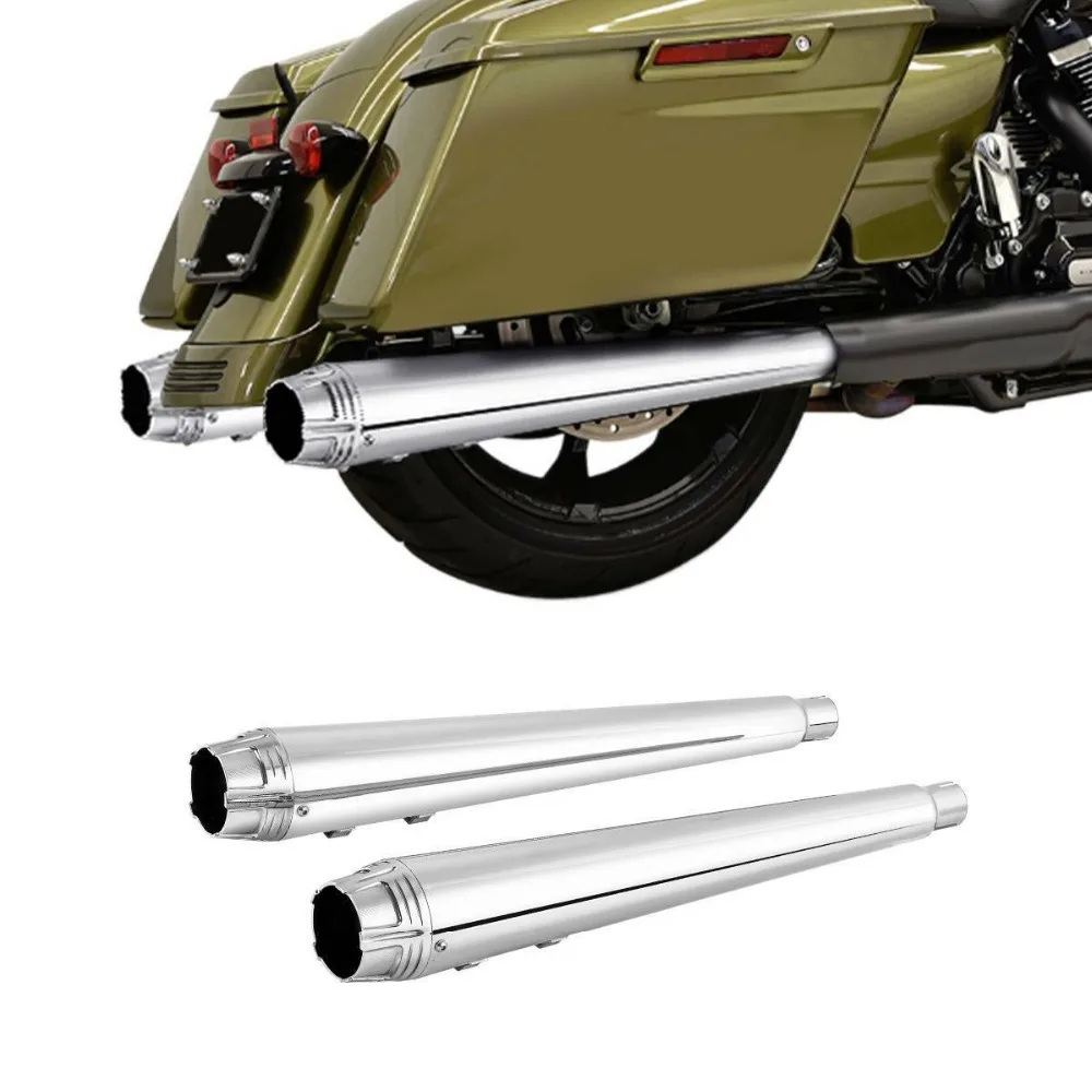 Мотоцикл мегафон слипоны глушители двойной выхлоп для Harley Touring Road King Street Glide Road Glide 1995