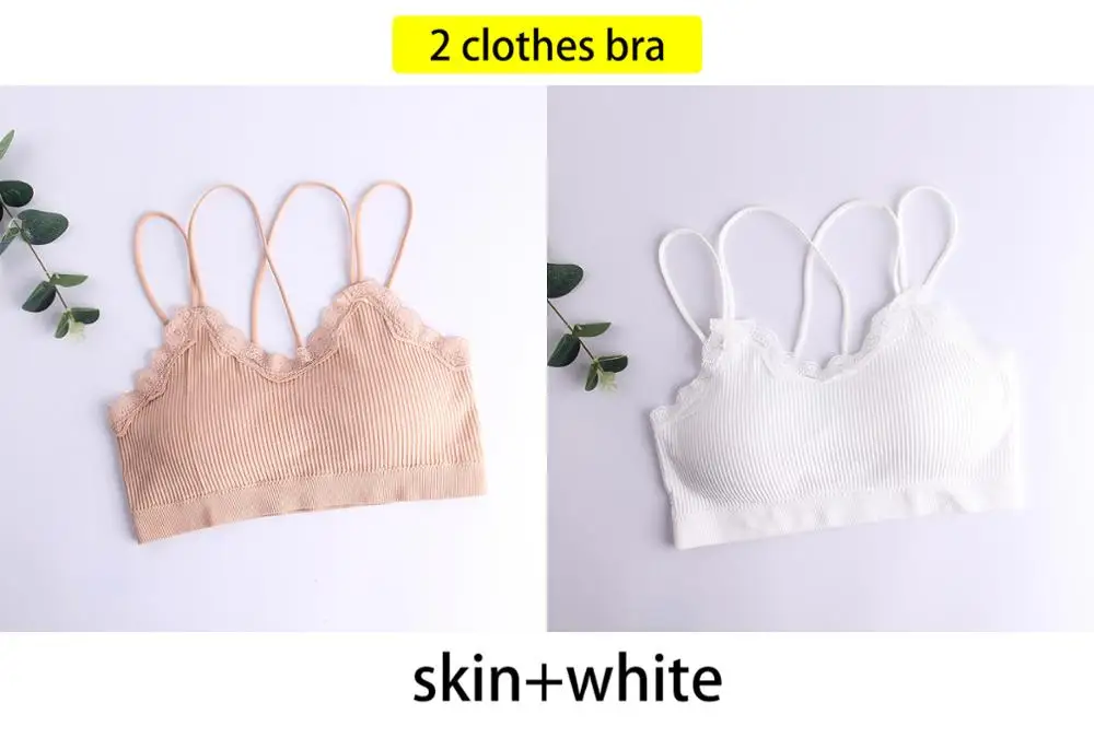 skin white French Style 2pcs Solid Color Sexy Lingerie Seamless Bra Wire Free Comfort Push Up Bras for Women Underwear Bralette - Цвет: skin white
