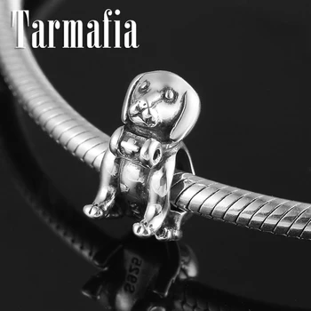 

High quality 925 Sterling Silver Tractable Pet dog shape beads fit Original Pandora Charms Bracelet Fine Jewelry making 2019 New