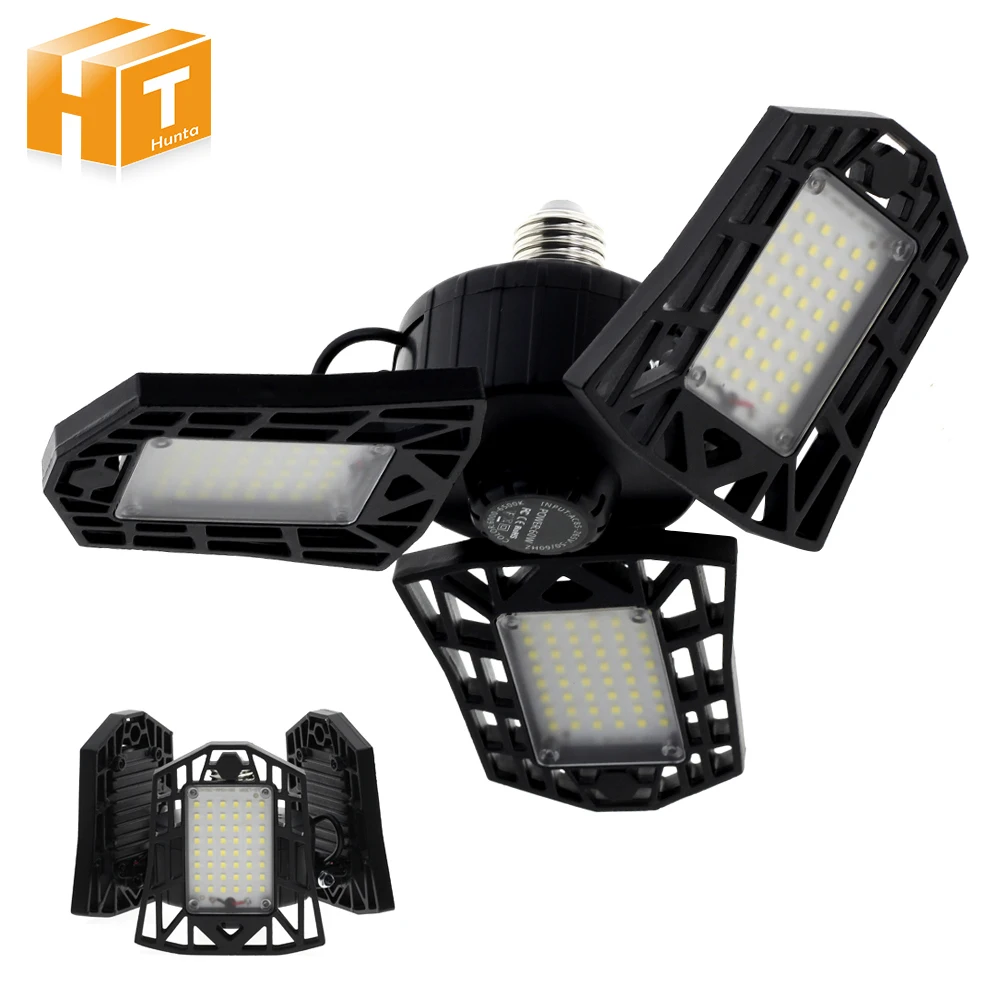 

Deformable LED Garage Light E27 100W Industrial lamp High Bay Light Adjustable Angle for Workshop Parking Warehouse AC85-265V