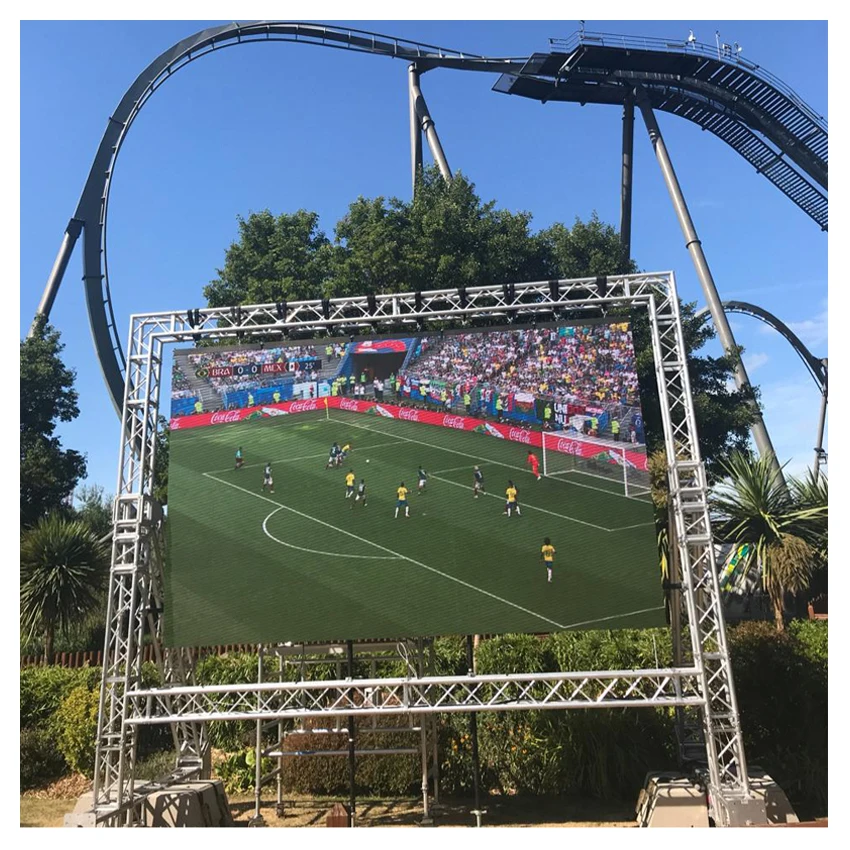 

P10 Stadium Advertising LED Display 640X640mm Die Cast Aluminum Cabinet Rental For Outdoor Waterproof RGB LED Video Wall Screen