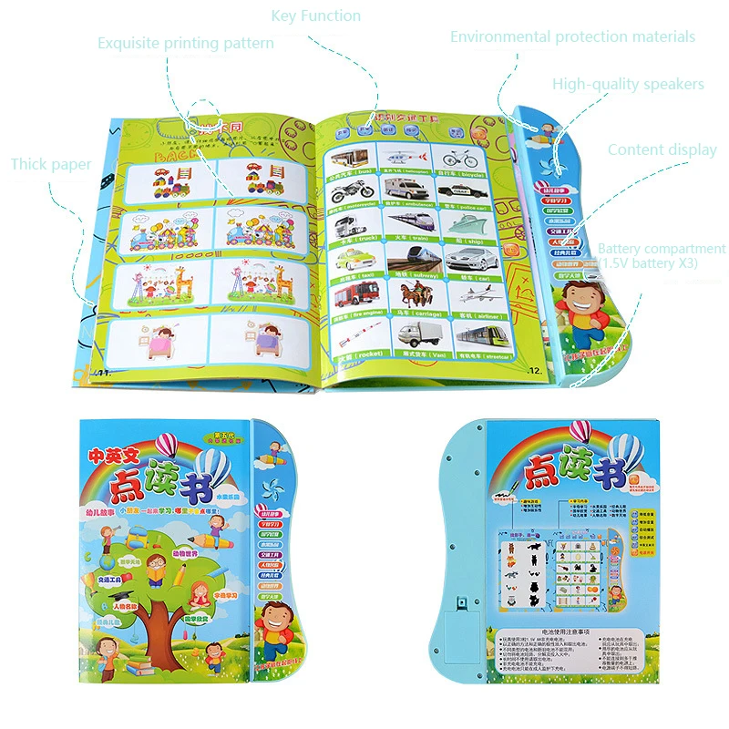 

Children Books Children Chinese-English Early Education Learning Machine Puzzle Pronunciation Art Toys Drawing Manga Comic Book