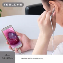 TESLONG Ear Cleaning Endoscope 6 светодиодов USB визуальная Ушная ложка 4,3 мм камера Android PC Ушная палочка отоскоп бороскоп инструмент забота о здоровье