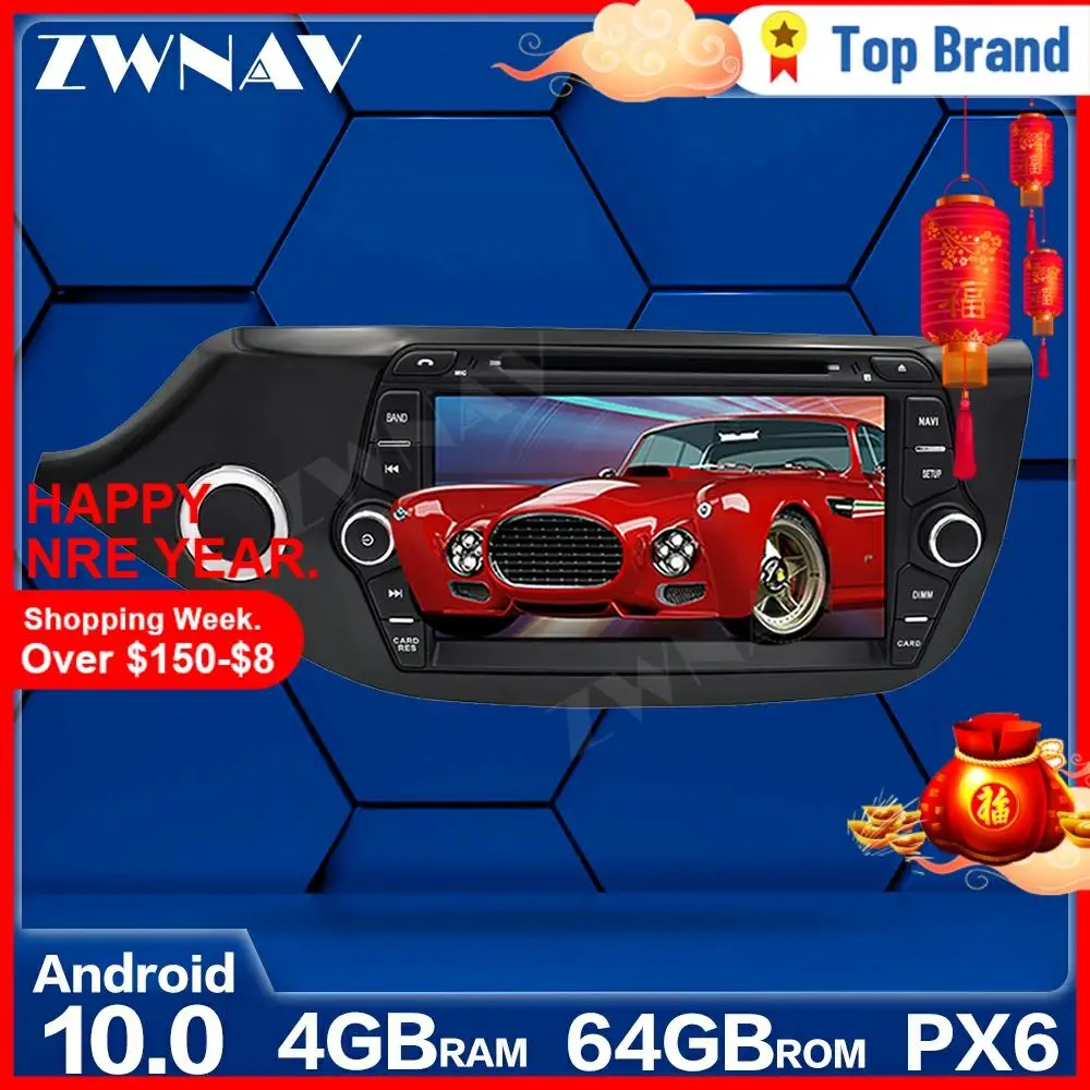 Автомобильный мультимедийный плеер PX6 64 ГБ Android 10 для kia ceed 2013 2014 2016 2015 GPS навигация