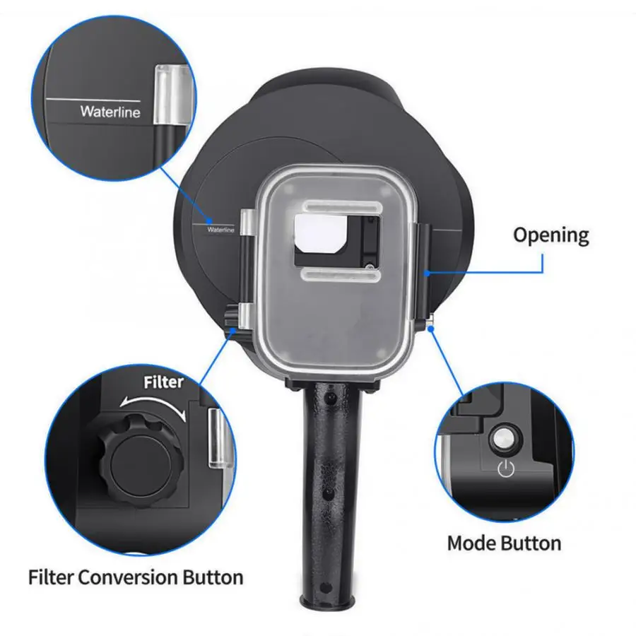 Водонепроницаемый чехол-фильтр для GoPro Hero 7 Black 6 5 Trigger для Go Pro Hero 7 Black аксессуар