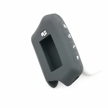 

Silicone Key Fob Case for Russian Version For PIC LCD Remote Control Two Way Car Alarm System Cover