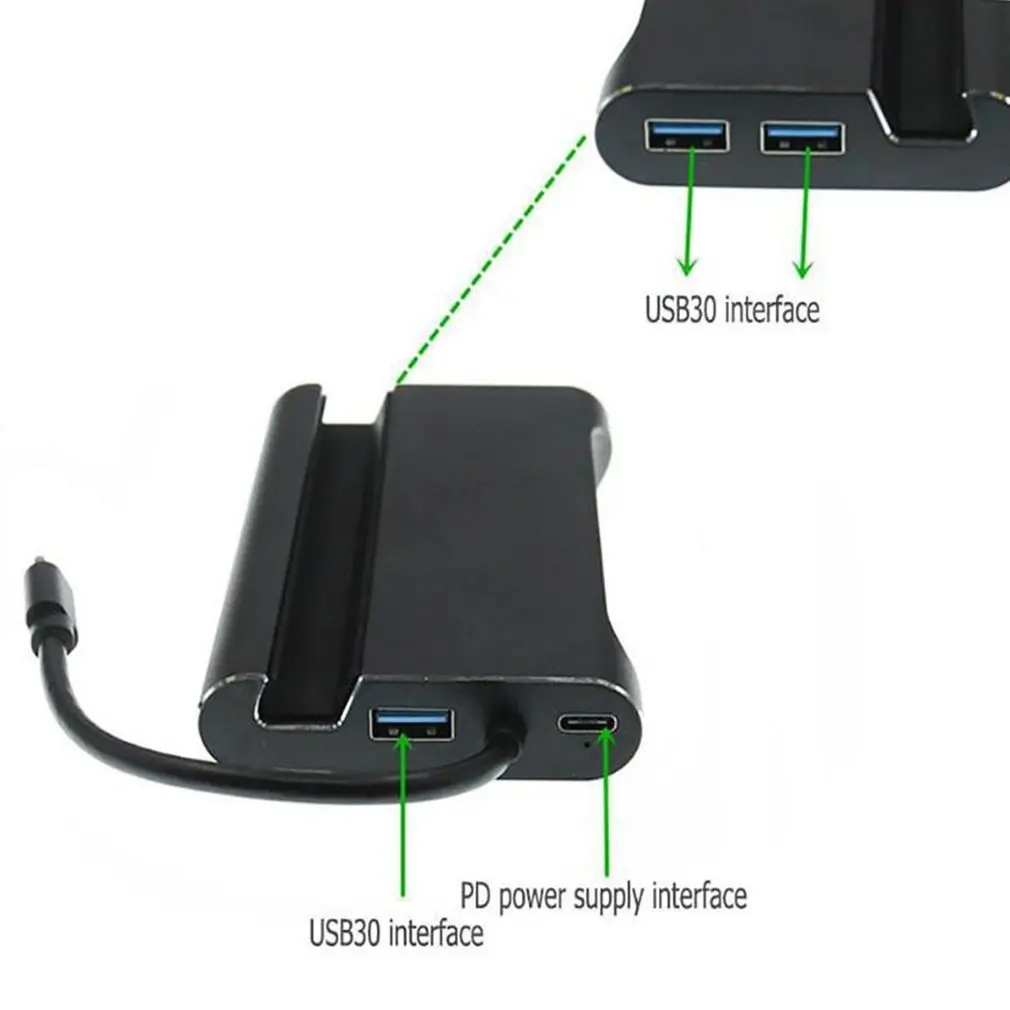 Type-C к HDMI/VGA RJ45 концентратор адаптер мини Тип C док-станция с кронштейном для телефона Тип C док-станция с подставкой для телефона