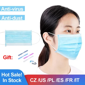 

50/100pcs Disposable Face Masks 3 Ply Earloop Face Mask Anti-dust Earloop Face Mask For Child Adult Non Woven Mask Fast Delivery