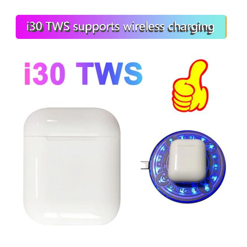 I30 TWS оригинальные беспроводные Bluetooth наушники 1:1 w1 чип наушники PK i12 i10 i30 i60 TWS