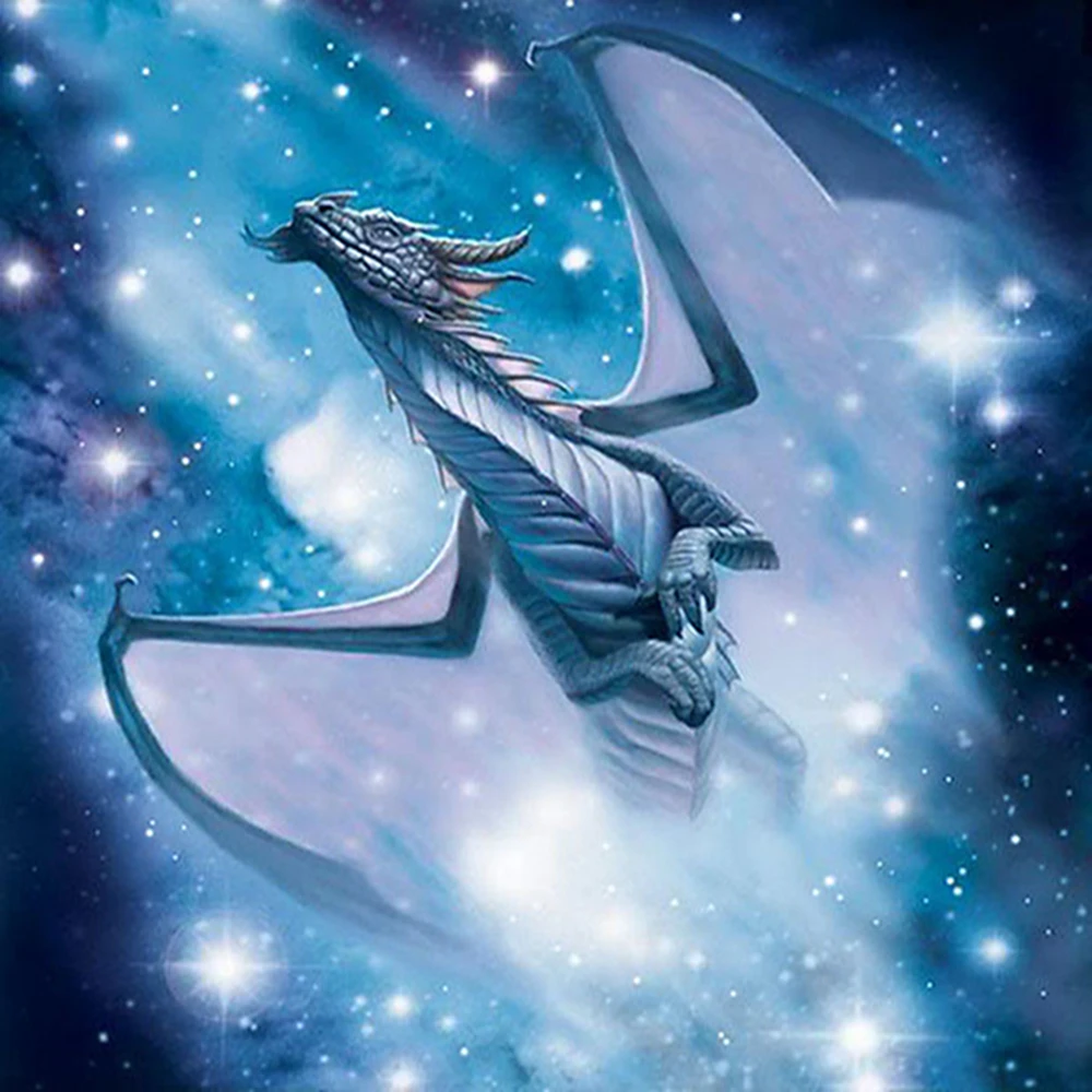 YTG Full Cool Dragon Needlework Embroidery 5D DIY Diamond Painting Cross Stitch Round Rhinestone Handmade Crafts Room Decoration | Дом и сад