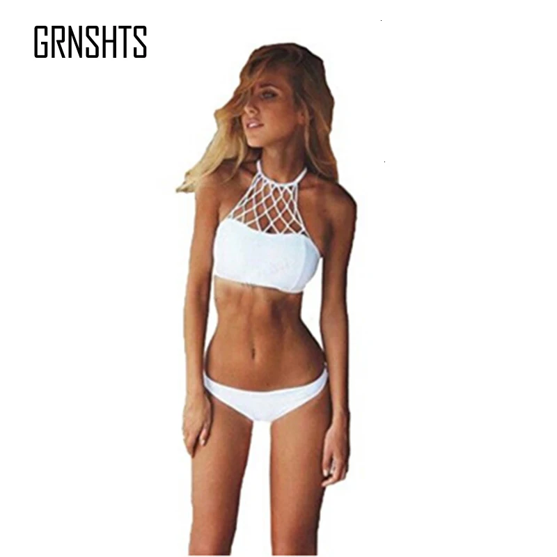 Nieuwe Mode Dames Korte Sets белый сексуальный женский комплект с бретелькой через шею бандо пуш-ап Bh пляжный костюм для женщин Vrouwen