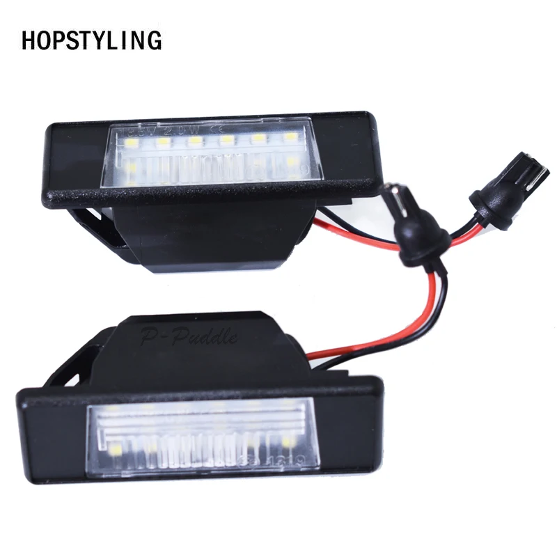 2шт 18smd автомобильный Стайлинг Ошибка Бесплатный светодиодный свет номерного знака для Nissan Juke Versa NV200 X-прицеп задний фонарь лампы цифровой панели