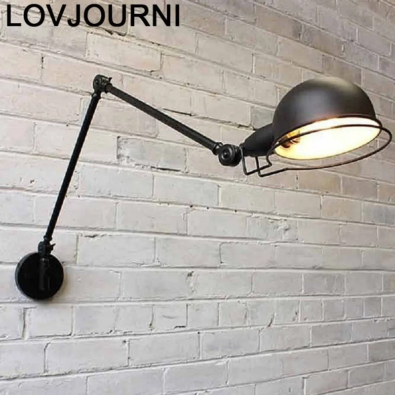 Industrieel Aplik Lamba Luminaire Applique Deco Mural Sconce Bedroom Lampara De Interior Wandlamp Aplique Luz Pared Wall Light | Лампы и