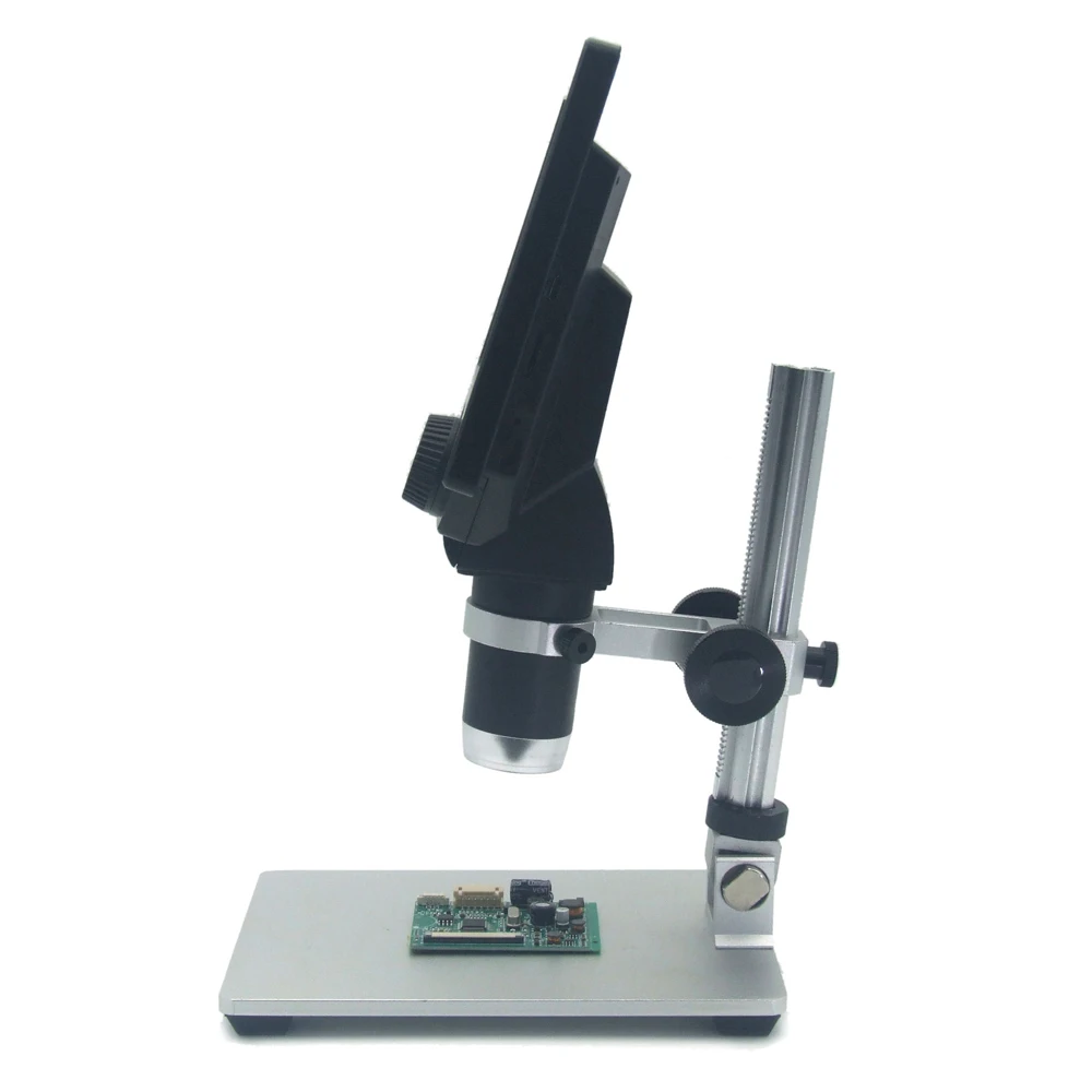 G1200 цифровой микроскоп 7 дюймов Большой цветной экран большая база ЖК-дисплей 12MP 1-1200X непрерывное усиление Лупа