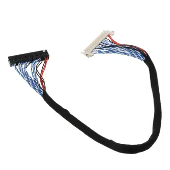 

Hooks LVDS Cable D8 FIX-30P-D8 FIX 30 Double Pins 2ch 8bit 1.0mm Pitch 250mm 500mm 17-21inch LCD Display Panel Screen Controller