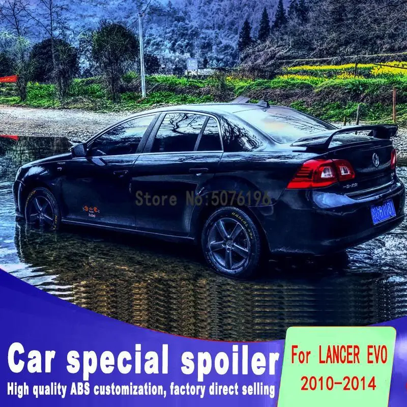 Для Mitsubishi LANCER EVO 2010- ABS спойлер праймер цвет автомобиля украшение в виде хвостового крыла задние Спойлеры на багажник крылья для LANCER EVO