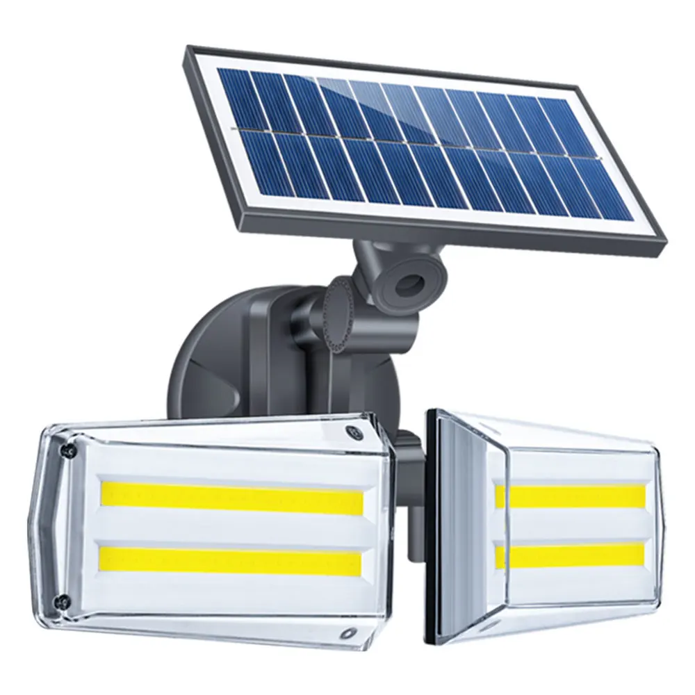 42LED/80COB Смарт стенная солнечна лампа на открытом воздухе поворачивается на солнечных батареях Мощность светильник IP65 PIR радор Сенсор стенная солнечна лампа для декора сада