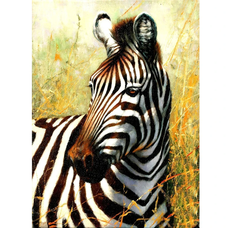 

DIY 5D Diamond Painting Zebra Full Round Drill Animal Mosaic Diamond Embroidery Cross Stitch Kits Christmas Rhinestone Paintings