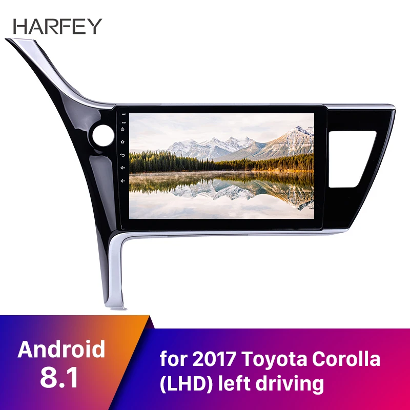 Автомобильный мультимедийный плеер Harfey 2 din радио для 2017 Toyota Corolla(LHD) Wi Fi Bluetooth 10 1