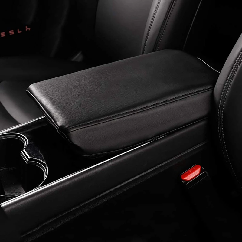Авто Крышка центральной консоли подлокотник коробка Pad для Tesla модель 3