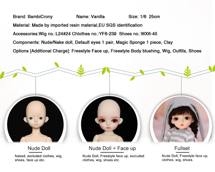 BambiCrony ванильный BJD SD кукла из смолы 1/6 модель тела для девочек и мальчиков игрушки глаза высокое качество подарки на день рождения или Рождество