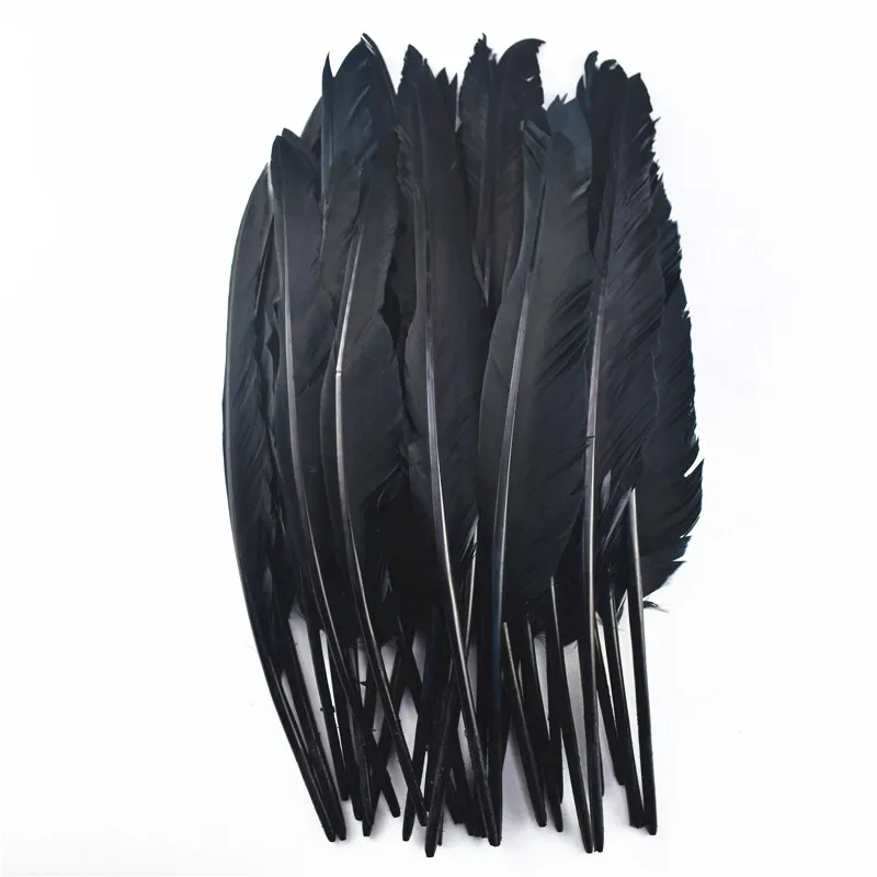 20pcs/Lot Dyed Black Feathers Rooster Goose Feathers for Jewelry Making Ostrich Pheasant for Crafts Carnaval Assesoires ostrich feathers pheasant feathers rooster feathers goose feathers craft feathers natural feathers