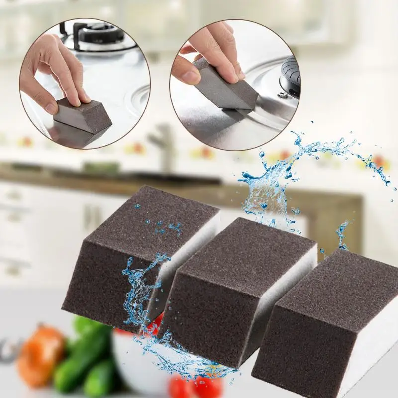 1/3Pcs Alumina Emery Strong Sponge Cleaning Brush Dish Bowl Washing Kitchen Pot Pan Window Cleaner Tools Accessories | Дом и сад