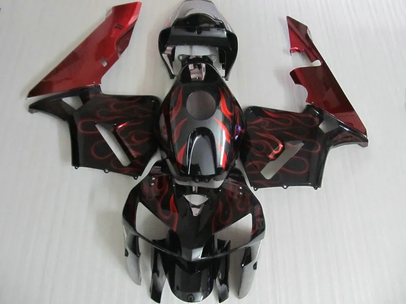 Motorcycle Fairing kit for HONDA CBR600RR F5 05 06 CBR 600RR 600 RR 2005 2006 ABS Red Flames black Fairings set+gifts HD45 | Автомобили и