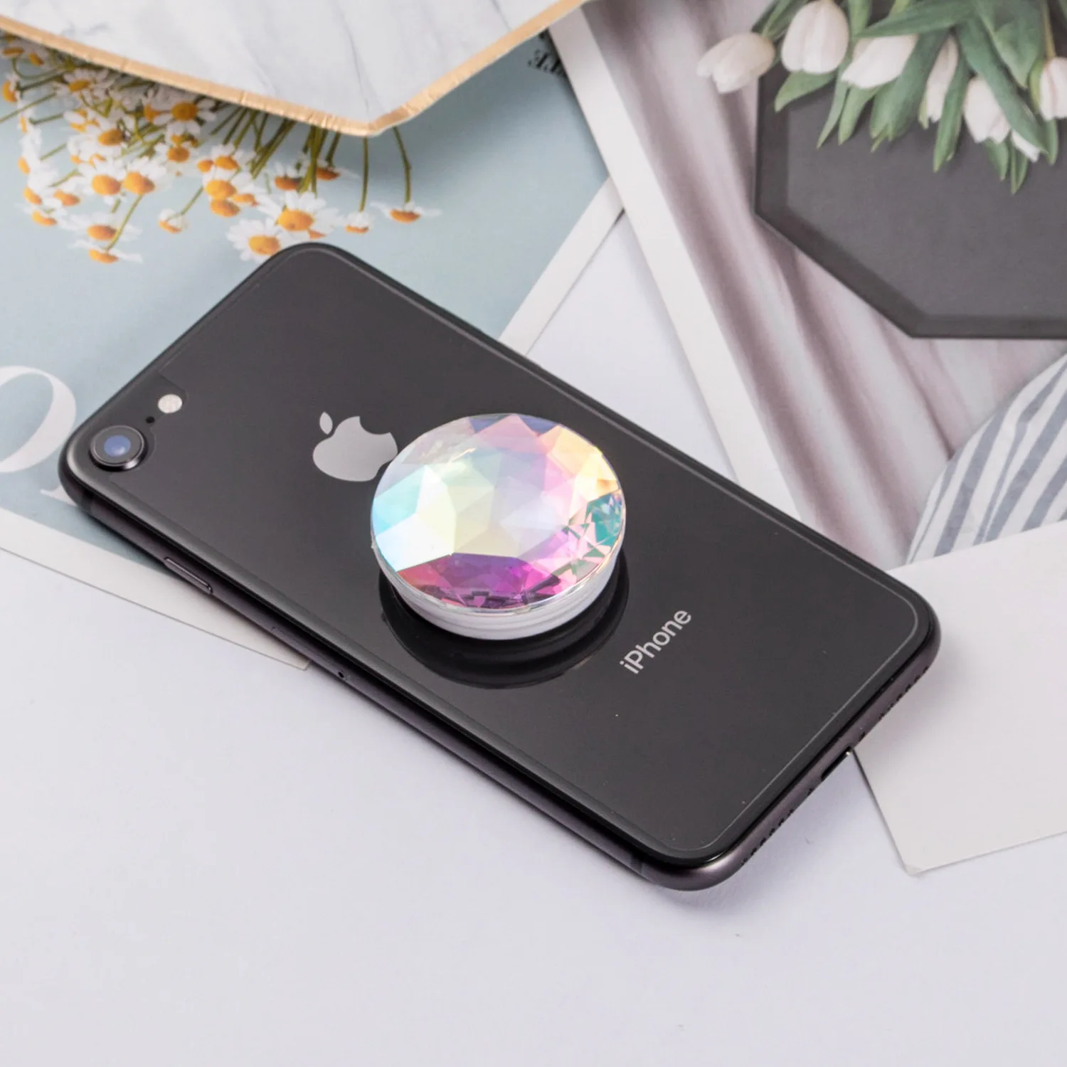 Блестящий Алмазный держатель для телефона IPhone 11 Pro Samsung Складная карманная