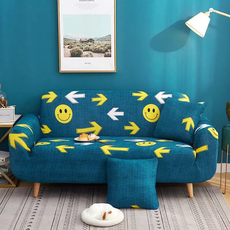 1 шт. чехол для дивана эластичный Цветочный контурный Принт Стиль покрывала для дивана стрейч для диван в гостиной крышка Loveseat секционный чехол для дивана - Цвет: Color 18