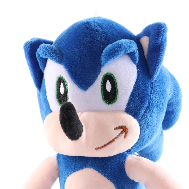28cm Sonic Plush Doll Black Blue Yellow Hedgehog Soft Stuffed Toy Hot Game Shadow Knuckles Tails For Children Christmas Gifts