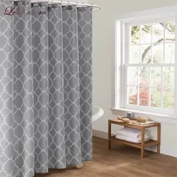 

LeRadore 2019New Luxury Thicken Geometric Shower Curtain Polyester Waterproof Bathroom Shower Curtains with 12 Hooks 180cm*180cm