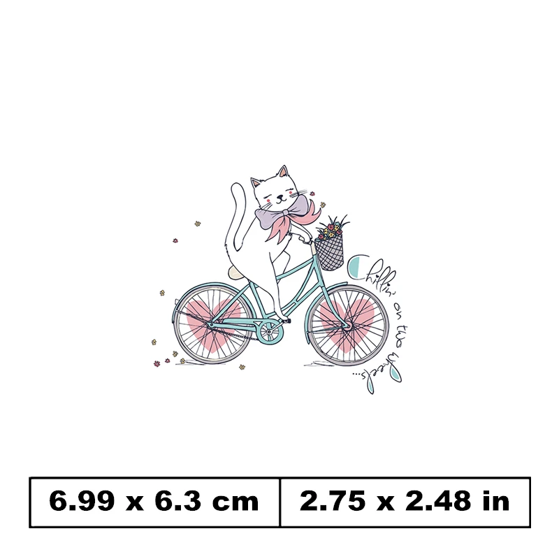736-X-MQC Cute Girls Small Animal Dog Cat Patch for Clothing Sticker for Children Boys DIY Patches baby kids T-shirt Heat Transfer Vinyl - Color: 736-X-MQC