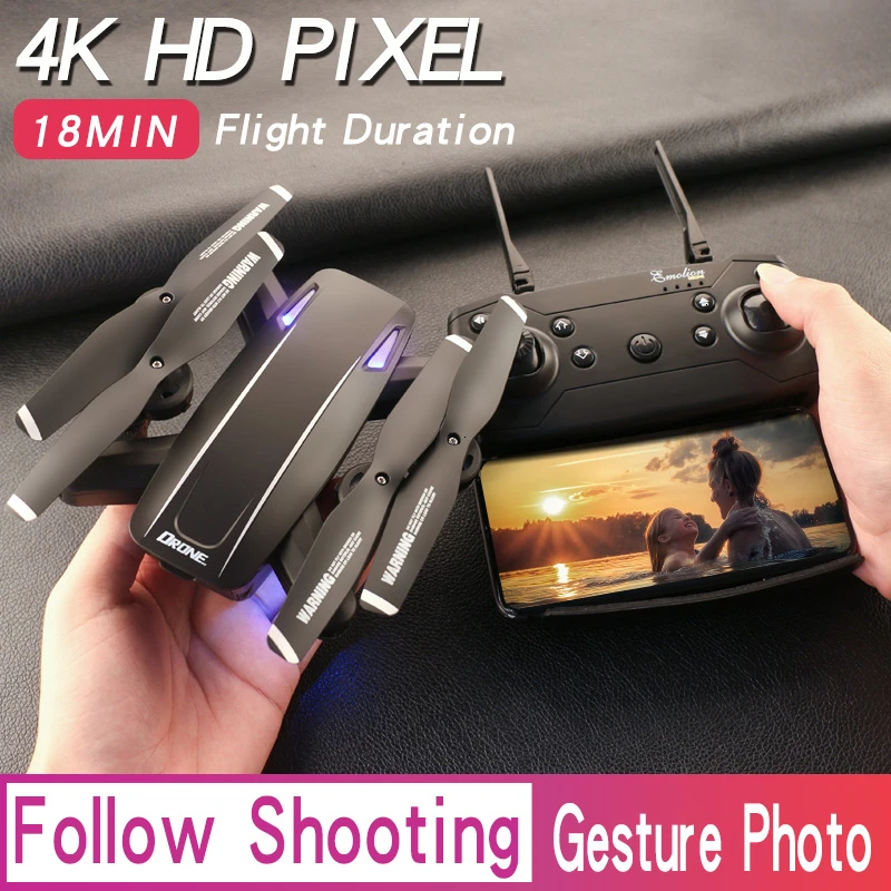 RC Drone LU6 With 1080P/4K HD Dual Camera Optical Flow Follow Hight Hold Mode Foldable Arm Quadcopter Pro RTF Dron Toy Gift