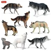 Oenux Original bête sauvage animaux gris loup Simulation bébé loups figurines d'action Collection réaliste PVC haute qualité modèle jouet ► Photo 1/6