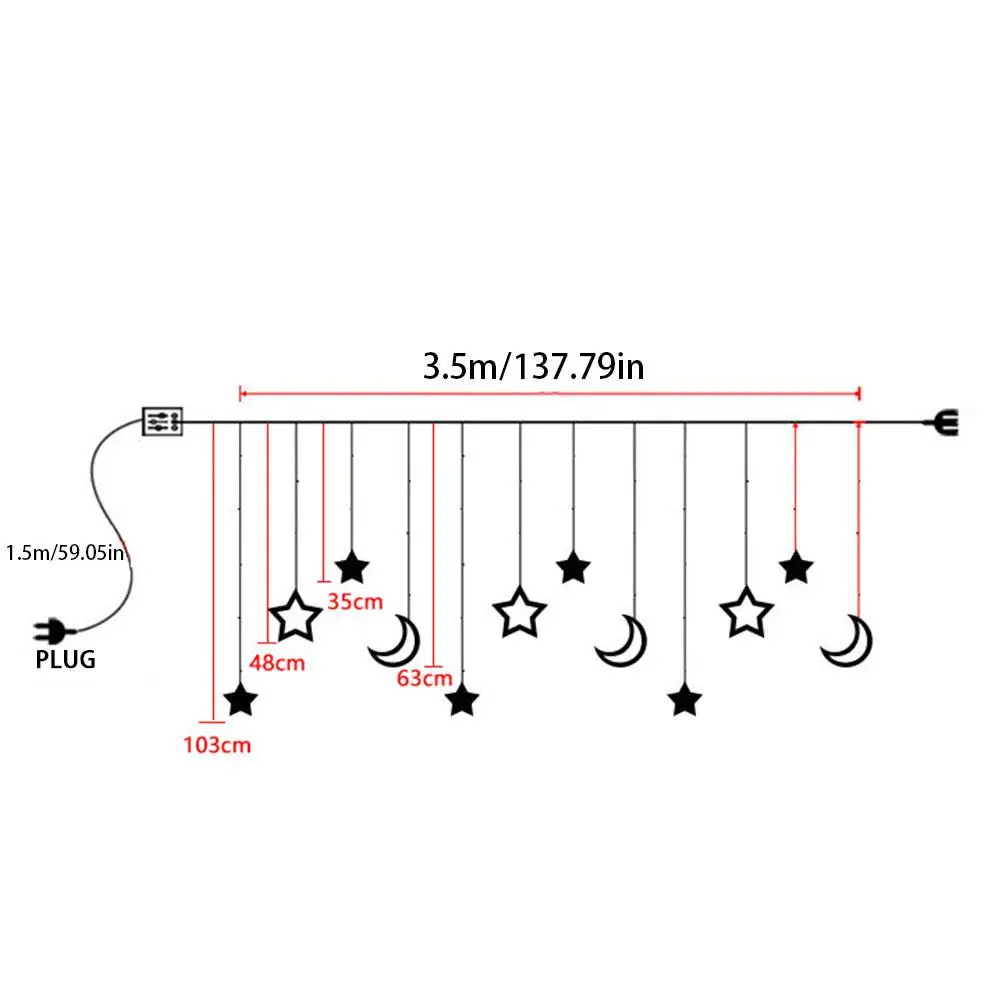 3,5 м, лампа с Луной и звездой, светодиодный светильник, Рождественский светильник, s украшение, праздничный светильник, s занавес, лампа, Свадебный неоновый фонарь, сказочный светильник