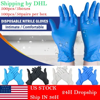 

5boxes Disposable Gloves Free By DHL Latex Universal Kitchen Dishwashing Work Rubber Garden Gloves Protective Hand 50pairs/box