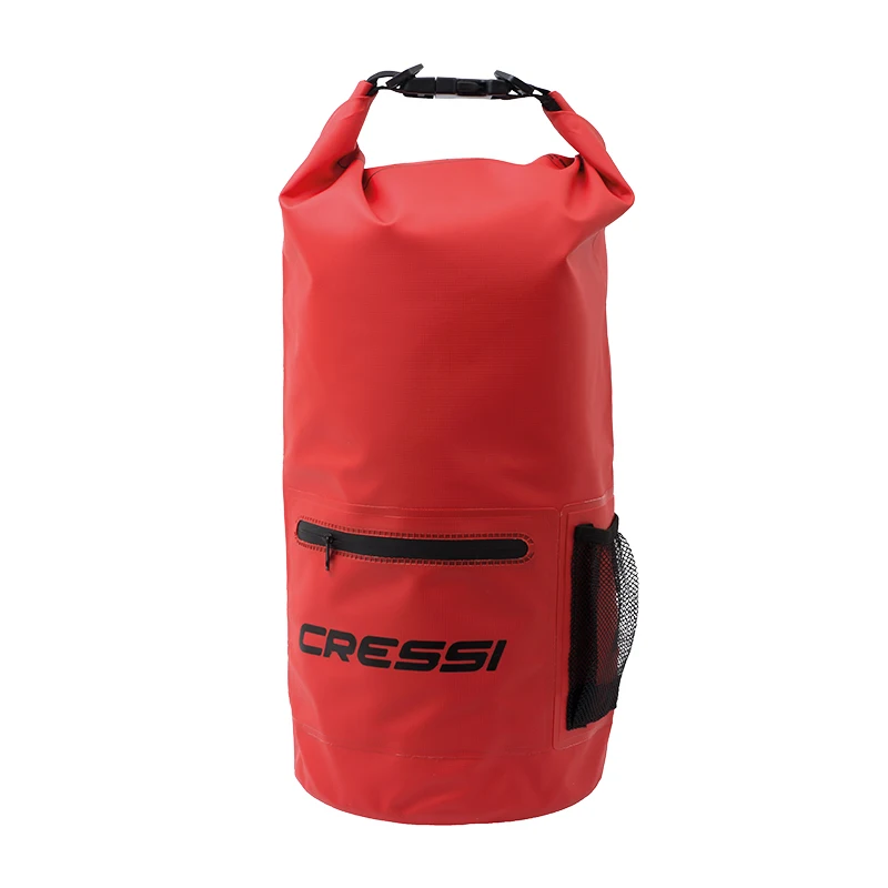 Cressi 10L 20L сухой мешок водонепроницаемый Дайвинг оборудование сумка погружение подводное плавание Плавание дрейфующий мешок с передней молнией - Цвет: Red 10L