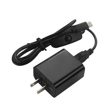 

Computer On Off Charger USB Type-C Adapter 5V 3A Switch Cable Black Plug ABS Power Supply Accessories For Raspberry Pi 4