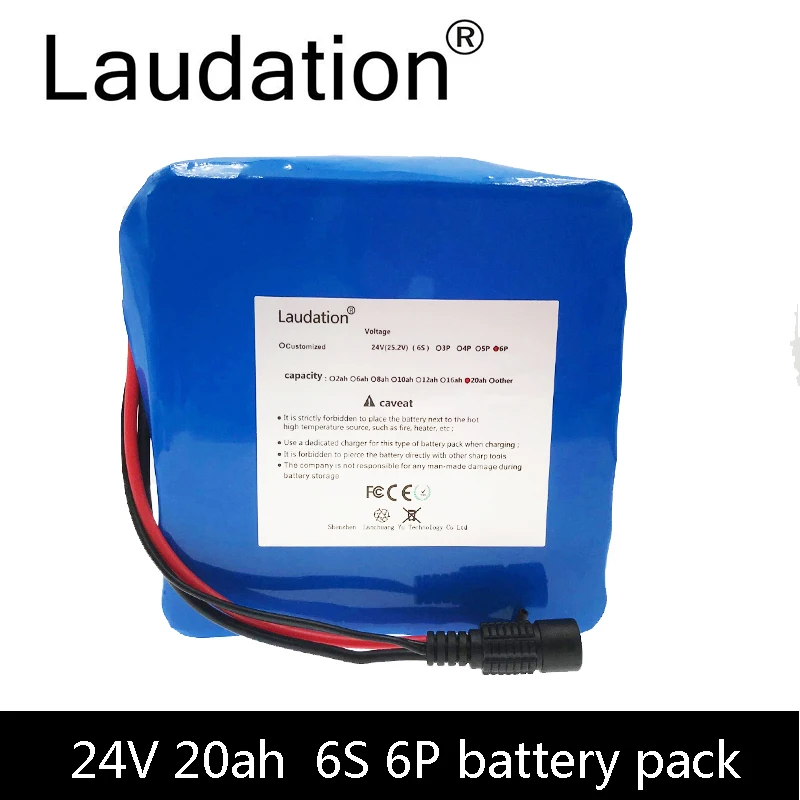 

Bicycle Battery 24V 19.2ah 6S6P Lithium Battery 25.2V 19200mah Lithium-Ion rechargeable battery 350W E Bicycle 250W
